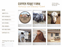 Tablet Screenshot of copperpennyfarm.net